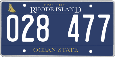 RI license plate 028477