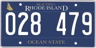 RI license plate 028479