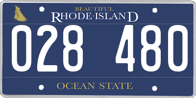 RI license plate 028480