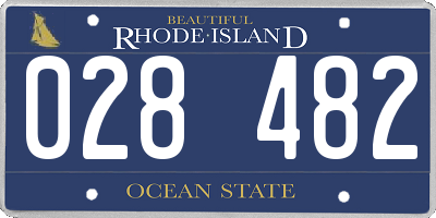 RI license plate 028482