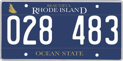 RI license plate 028483