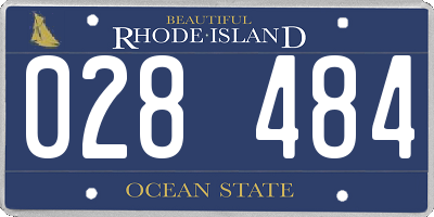 RI license plate 028484