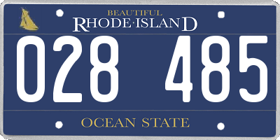 RI license plate 028485