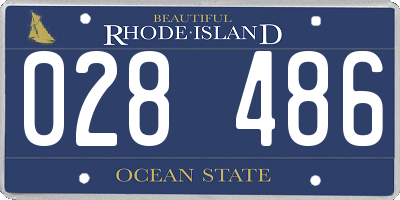 RI license plate 028486