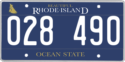 RI license plate 028490