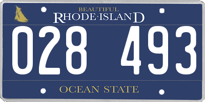 RI license plate 028493