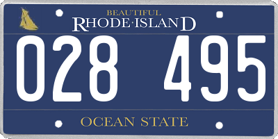 RI license plate 028495