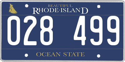 RI license plate 028499