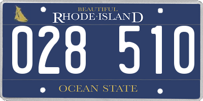 RI license plate 028510