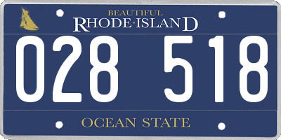 RI license plate 028518