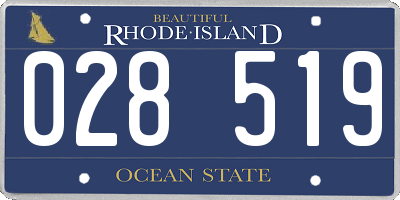 RI license plate 028519