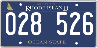 RI license plate 028526