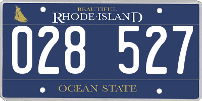RI license plate 028527