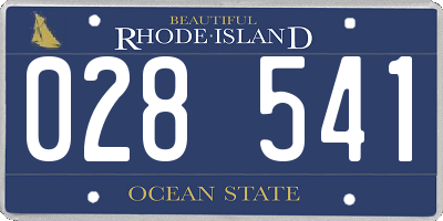 RI license plate 028541