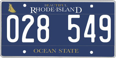 RI license plate 028549