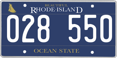 RI license plate 028550