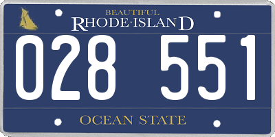 RI license plate 028551