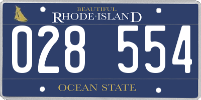 RI license plate 028554
