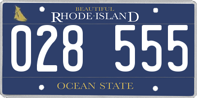 RI license plate 028555