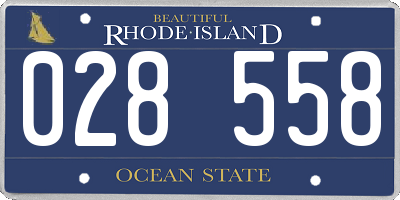 RI license plate 028558