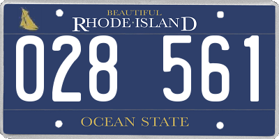 RI license plate 028561