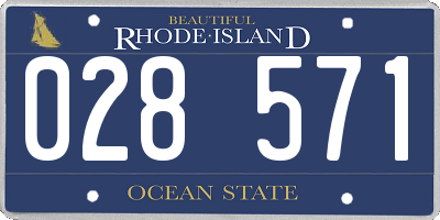 RI license plate 028571