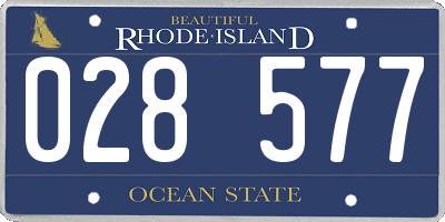 RI license plate 028577