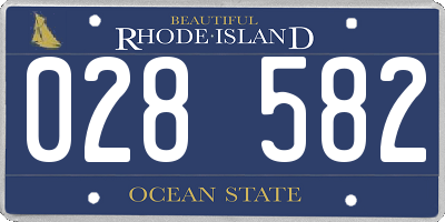 RI license plate 028582
