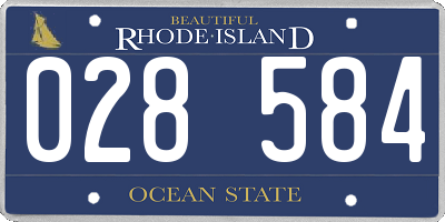 RI license plate 028584