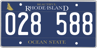 RI license plate 028588