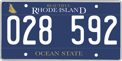 RI license plate 028592