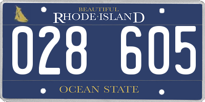RI license plate 028605
