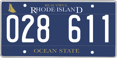 RI license plate 028611