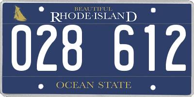 RI license plate 028612