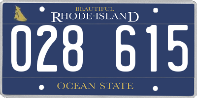 RI license plate 028615