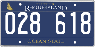 RI license plate 028618