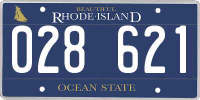 RI license plate 028621