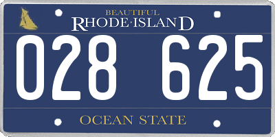RI license plate 028625