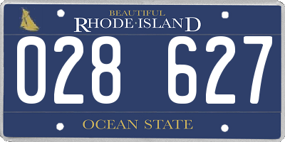 RI license plate 028627