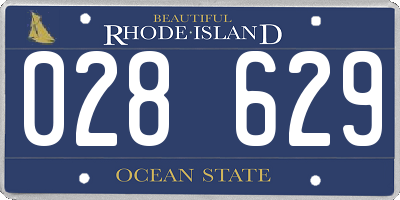 RI license plate 028629
