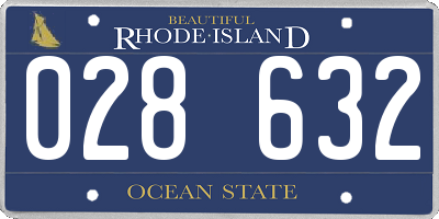 RI license plate 028632