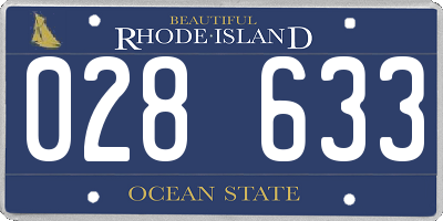 RI license plate 028633