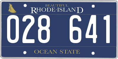 RI license plate 028641