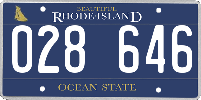 RI license plate 028646