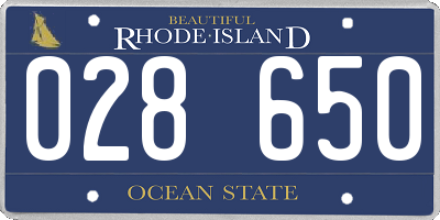 RI license plate 028650