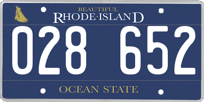RI license plate 028652