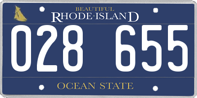 RI license plate 028655