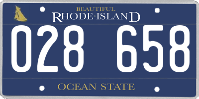 RI license plate 028658