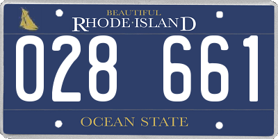RI license plate 028661
