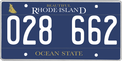 RI license plate 028662